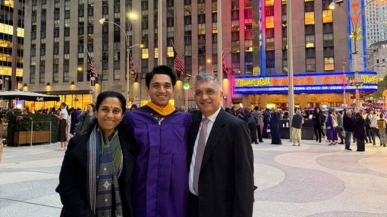 Vijay Sule completes MBA at NYU. PIC/X